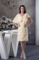 Sheath/Column V-neck Knee-length Short Sleeve Chiffon Dress Sheath/Column V-neck Knee-length Short Sleeve Chiffon Dress