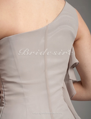 A-line Chiffon Floor-length One Shoulder Bridesmaid Dress