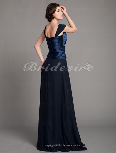 A-line Chiffon And Stretch Satin Floor-length Straps Mother of the Bride Dress