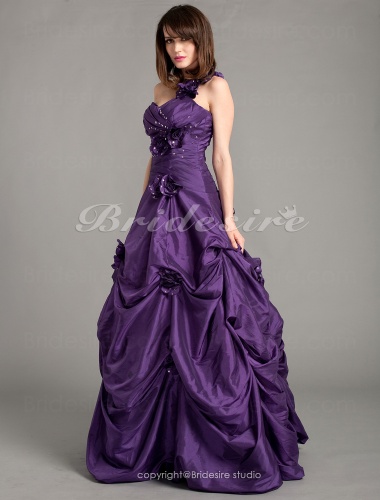Ball Gown Taffeta Floor-length One Shoulder Evening Dress