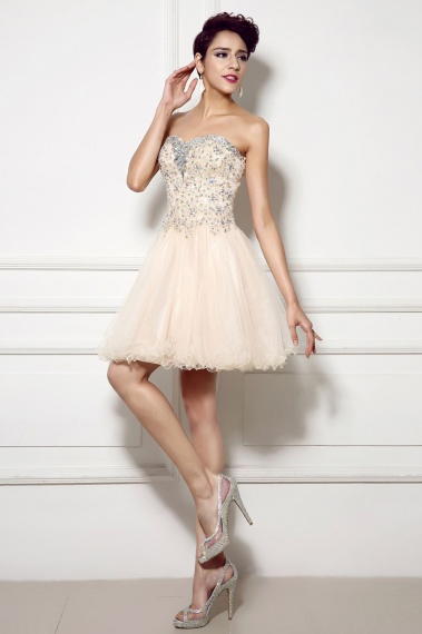 Princess Sweetheart Short/Mini Tulle Prom Dress