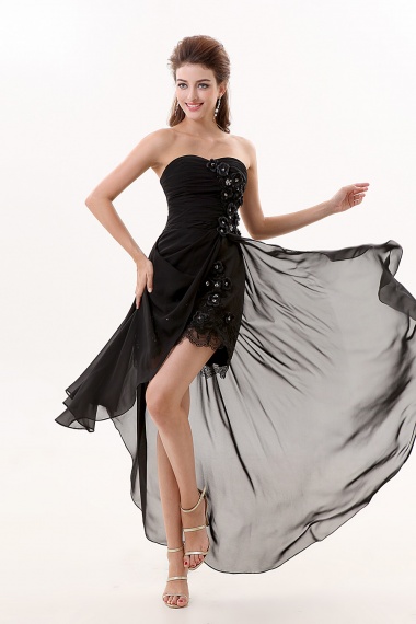 Sheath/Column Sweetheart Asymmetrical Chiffon Prom Dress