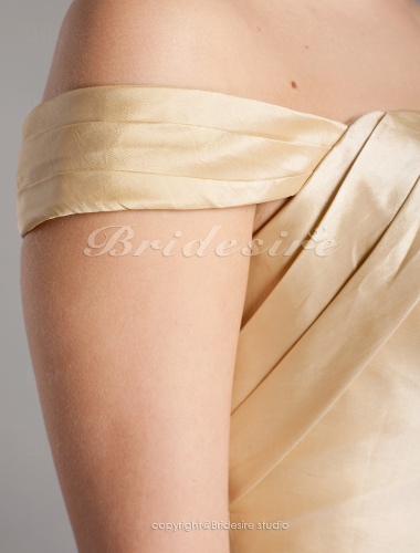 A-line Taffeta Knee-length Off-the-shoulder Mother Of The Bride Dress