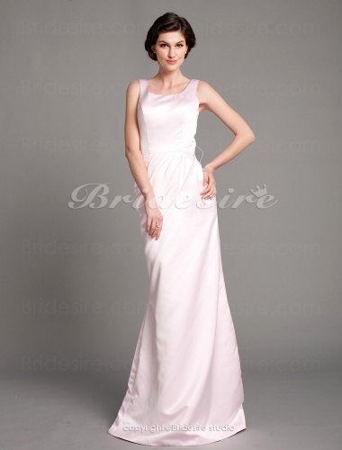 Trumpet/ Mermaid Satin Floor-length Square Mother of the Bride Dress With A Wrap
