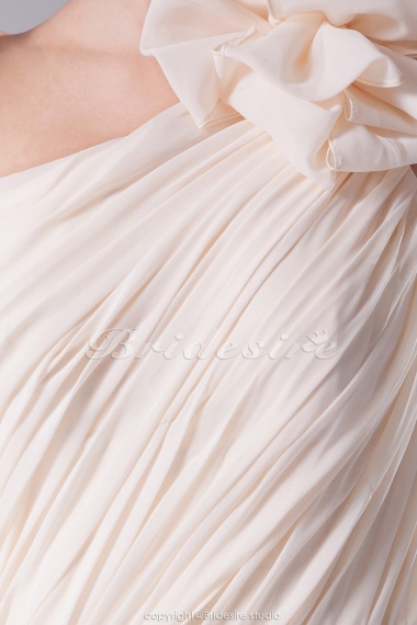 Sheath/Column One Shoulder Short/Mini Sleeveless Chiffon Bridesmaid Dress