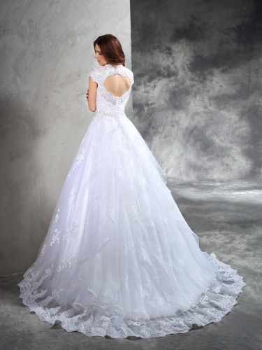 Ball Gown Sweetheart Sleeveless Organza Wedding Dress