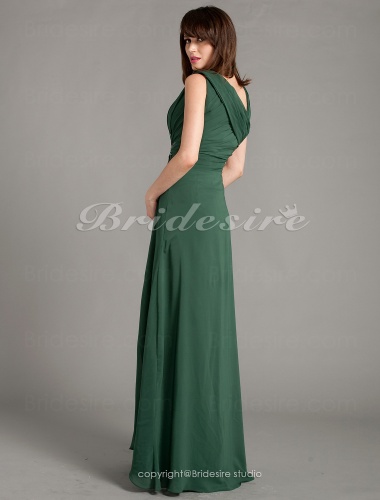 Sheath/Column Chiffon Floor-length Straps Mother of the Bride Dress With A Wrap