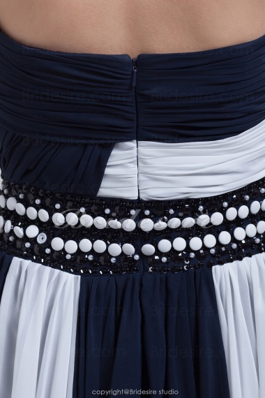 Sheath/Column Strapless Floor-length Sleeveless Chiffon Dress