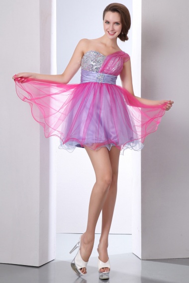 Princess Strapless Short/Mini Taffeta Homecoming Dress