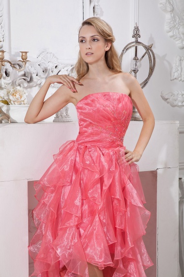 A-line Sweetheart Asymmetrical Taffeta Prom Dress