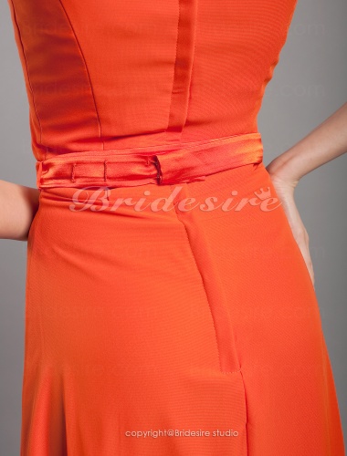 Sheath/ Column Chiffon Floor-length Jewel Evening Dress inspired by Christina Hendricks at Emmy Award