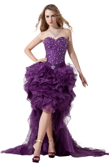 Princess Strapless Knee-length Taffeta Tulle Cocktail Dress