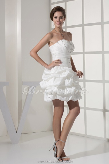 Princess Sweetheart Short/Mini Sleeveless Taffeta Dress