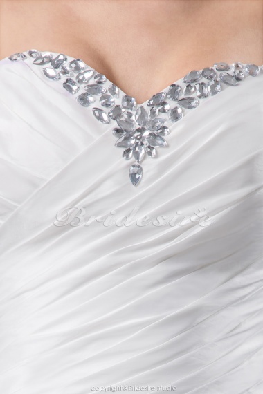 Trumpet/Mermaid Sweetheart Court Train Sleeveless Taffeta Wedding Dress