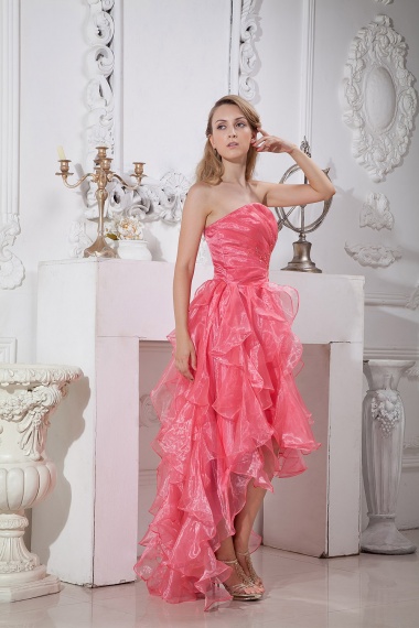 A-line Sweetheart Asymmetrical Taffeta Prom Dress