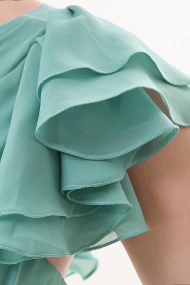 Sheath/Columnn One Shoulder Ankle-length Chiffon Bridesmaid Dress