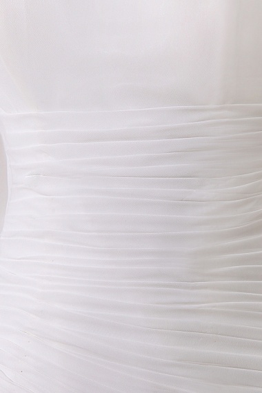 Sheath/Columnn One Shoulder Floor-length Chiffon Wedding Dress