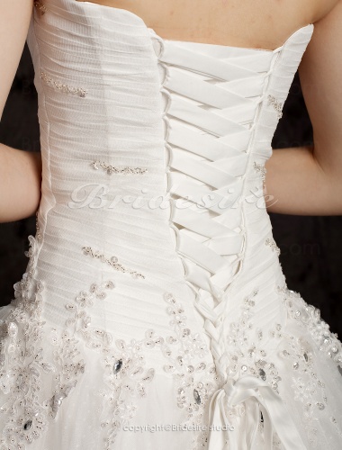 Ball Gown Sweetheart Tulle Floor-length Spaghetti Straps Wedding Dress
