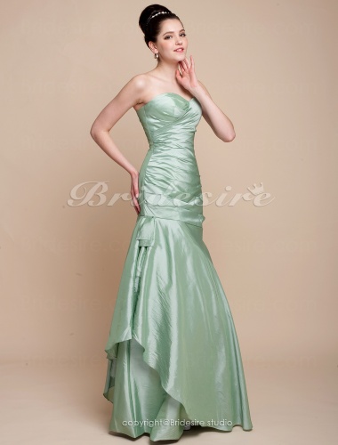 Trumpet/Mermaid Taffeta Floor-length Sweetheart Bridesmaid Dress