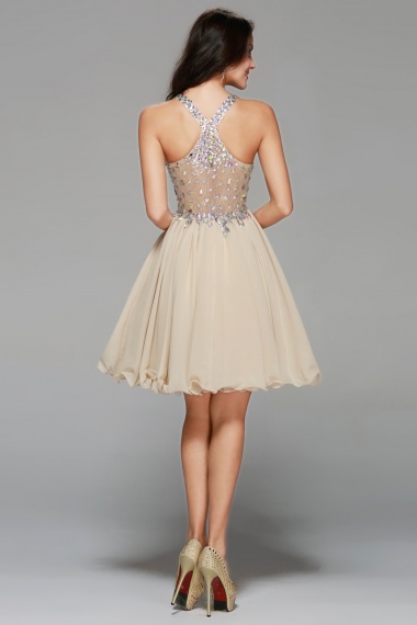 Princess V-neck Short/Mini Chiffon Prom Dress
