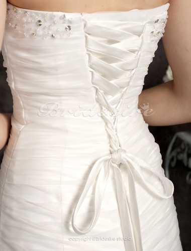 Trumpet/Mermaid Floor-length Tulle Spaghetti Straps Wedding Dress