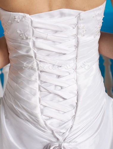Ball Gown Taffeta Short/ Mini Strapless Wedding Dress