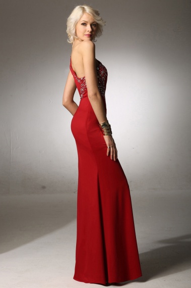 Sheath/Columnn One Shoulder Floor-length Charmeuse Prom Dress
