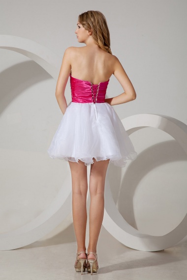 A-line Square Knee-length Taffeta Homecoming Dress