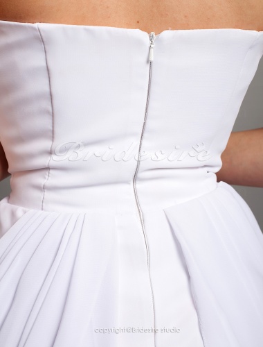 Sheath/ Column Knee-length Chiffon Sweetheart Bridesmaid Dress