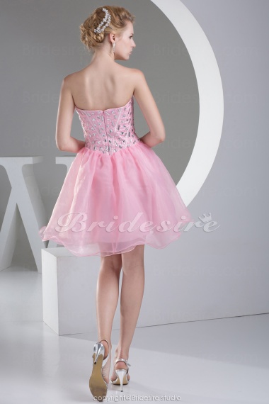 Princess Sweetheart Short/Mini Sleeveless Organza Dress