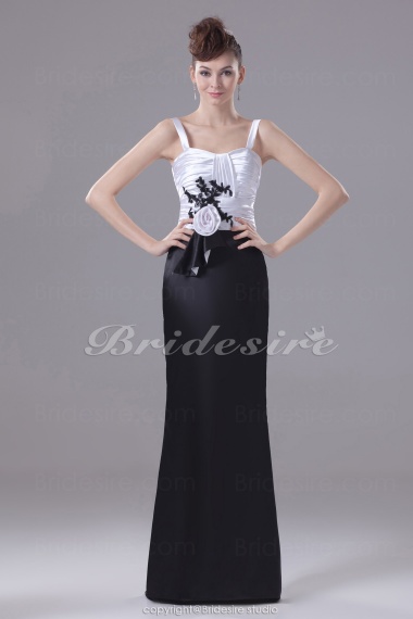 Trumpet/Mermaid Strapless Straps Sweep/Brush Train 3/4 Length Sleeve Stretch Satin Mother of the Bride Dress