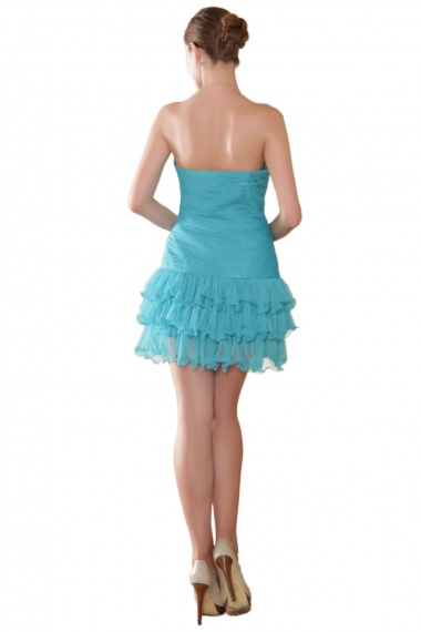 Princess Strapless Short/Mini Tulle Homecoming Dress