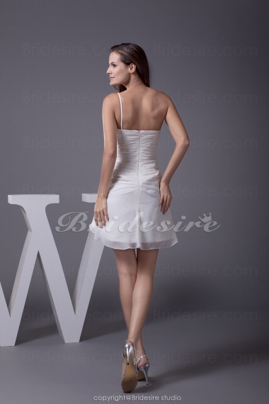Sheath/Column One Shoulder Short/Mini Sleeveless Chiffon Dress
