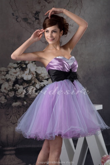 Ball Gown Sweetheart Short/Mini Sleeveless Organza Dress