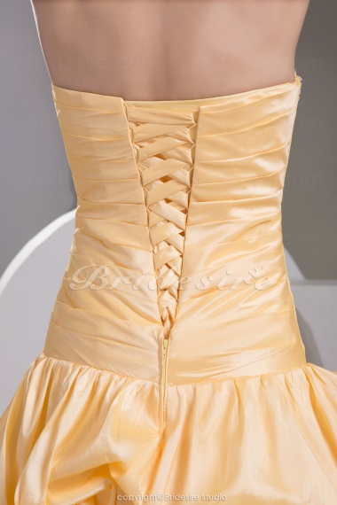 A-line Sweetheart Floor-length Sleeveless Taffeta Dress