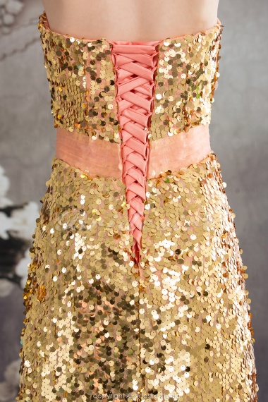 Sheath/Column Strapless Floor-length Sleeveless Sequined Dress