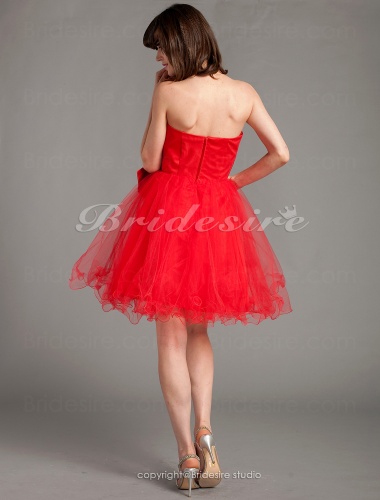 A-line Tulle Knee-length Sweetheart Cocktail Dress