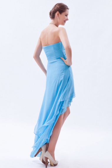 Princess One Shoulder Tea-length Tulle Homecoming Dress
