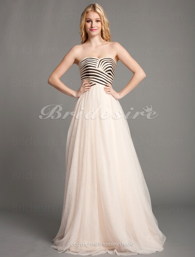 Sheath/Column Tulle Floor-length Sweetheart Evening Dress With Criss Cross And Draping