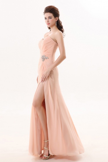 A-line Sweetheart Floor-length Chiffon Bridesmaid Dress