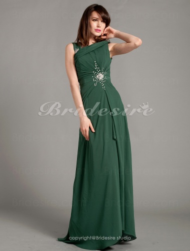 Sheath/Column Chiffon Floor-length Straps Mother of the Bride Dress With A Wrap