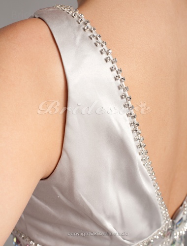 A-line Spandex Knee-length V-neck Mother of the Bride Dress