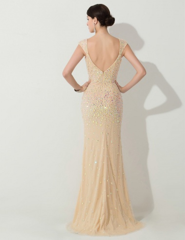 A-line Halter Floor-length Chiffon Prom Dress