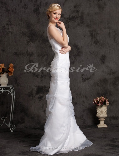 Mermaid/Trumpet Tulle Floor-length Off-the-shoulder Wedding Dress