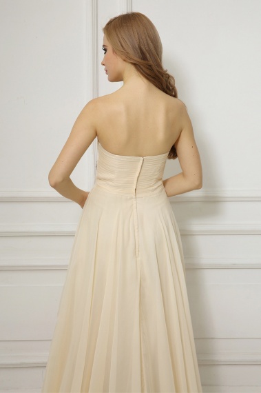 A-line Sweetheart Floor-length Chiffon Prom Dress