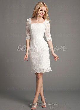 column short wedding dresses