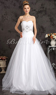 Ball Gown Organza Floor-length Sweetheart Wedding Dress