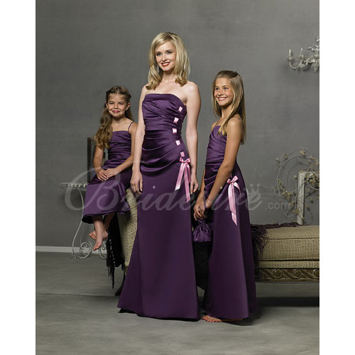 satin junior bridesmaid dresses