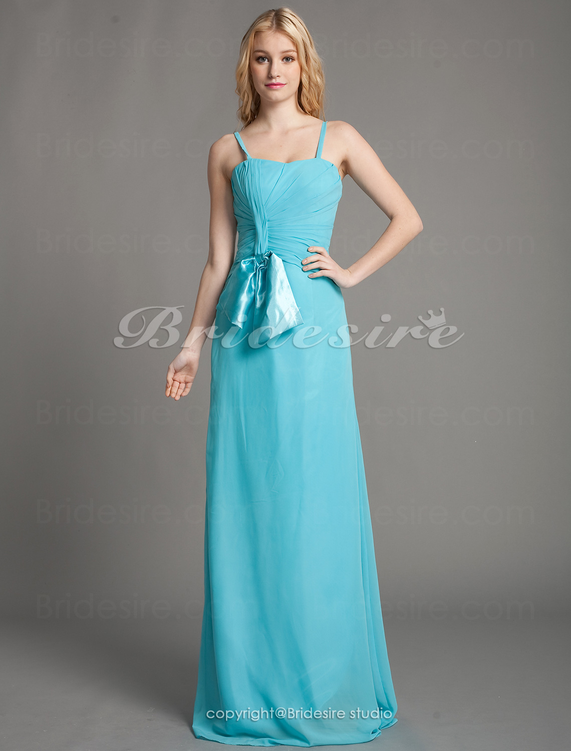A-line Princess Chiffon Floor-length Sweetheart Bridesmaid Dress