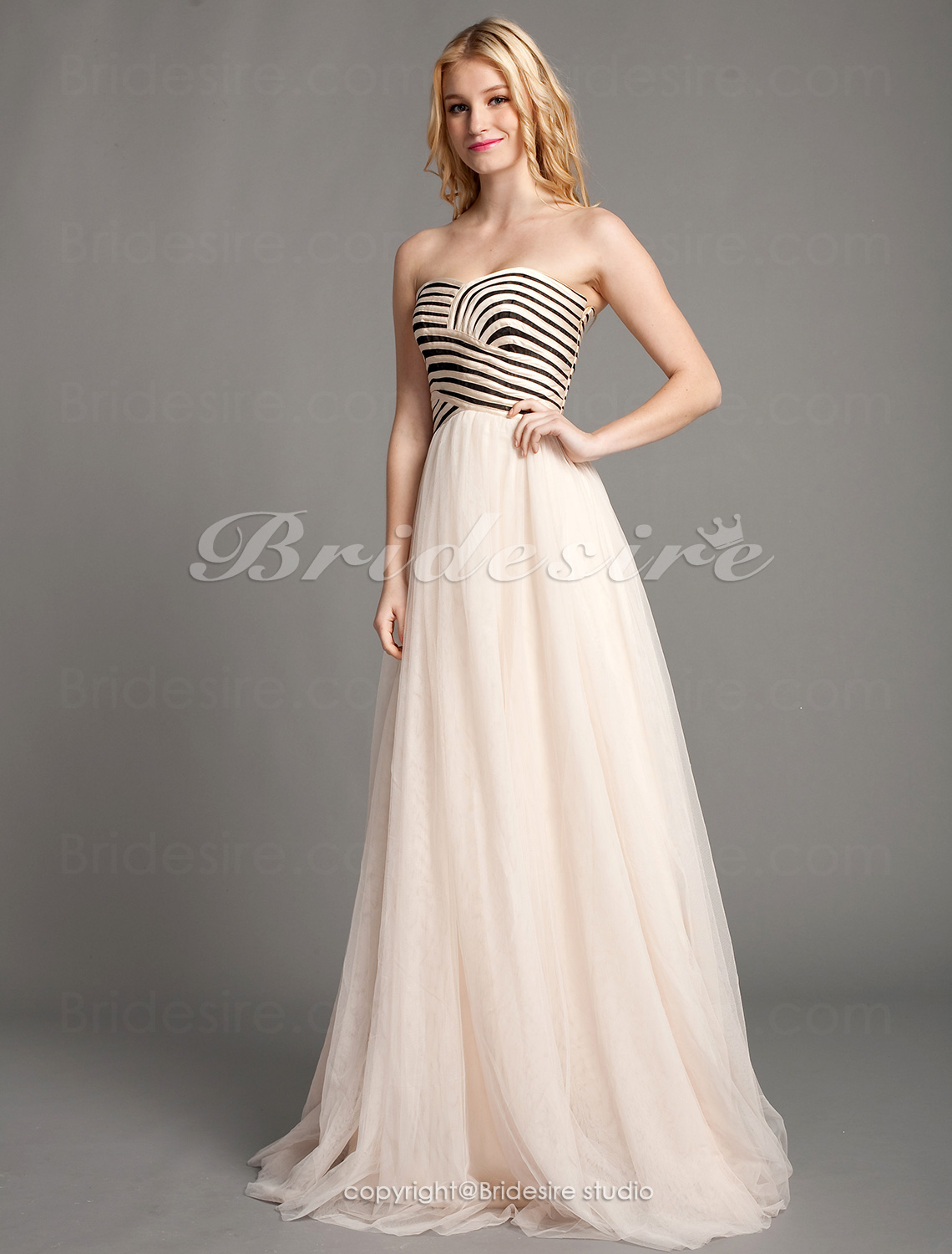Sheath/Column Tulle Floor-length Sweetheart Evening Dress With Criss Cross And Draping
